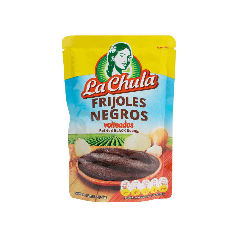 Frijoles Negros Volteados La Chula Doypack 8oz