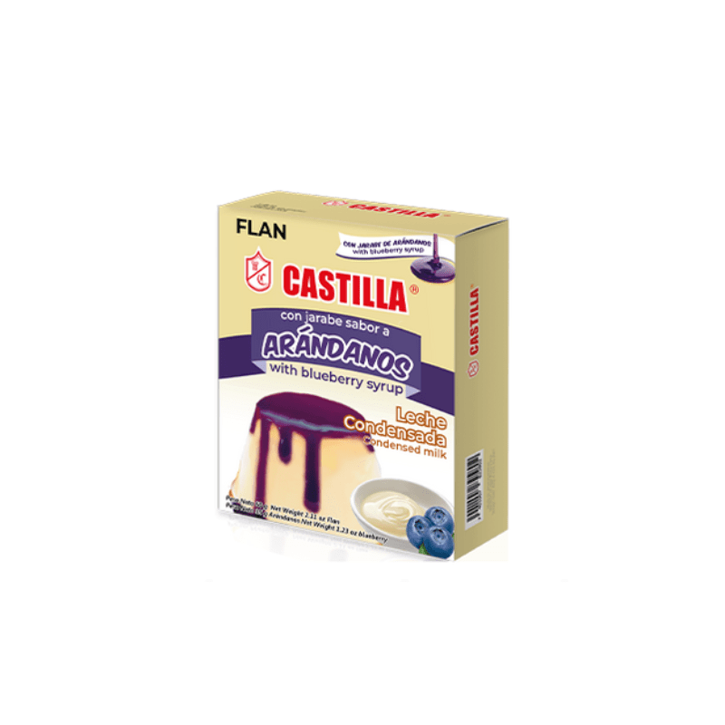 Flan de Leche Condensada con Sirope de Arándanos Castilla 95gr
