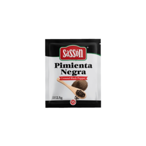 Pimienta Negra Molida Sassón Sobres 2.5gr 6uds