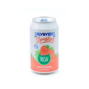 Agua Mineral sabor Fresa Salvavidas Sparkling Lata 355ml