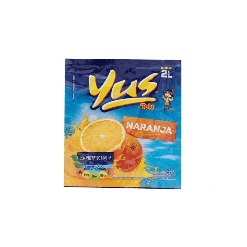 Jugo en Polvo de Naranja Yus Sobre 25gr