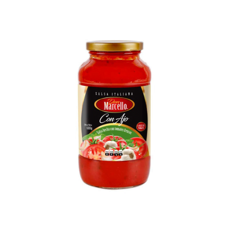 Salsa de Tomate con Ajo Don Marcello 680gr