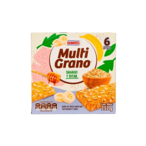Barras de Cereal de Banano y Avena Multi Grano Bimbo 6uds
