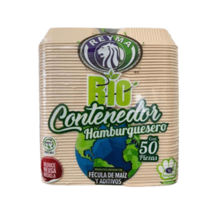 Contenedores Hamburgueseros Biodegradables Reyma 50uds
