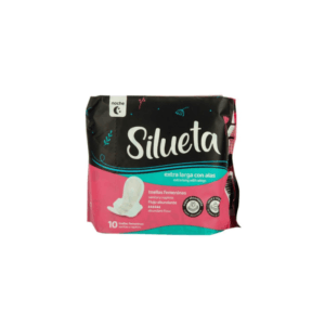 Toallas Sanitarias Nocturnas Extra Largas Silueta 10uds