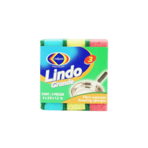 Esponjas con Fibra Doble Uso Lindo Grande 3uds