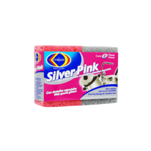 Esponja con Fibra para Acero Inoxidable Corazzi Silver Pink 2uds