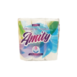 Toallas de Papel Doble Hoja Amity 3uds