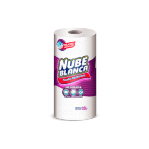 Toallas de Papel Doble Hoja Nube Blanca Mega Rollo 100 Hojas