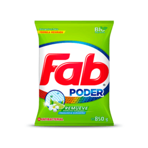 Detergente Antibacterial en Polvo Fab 850gr