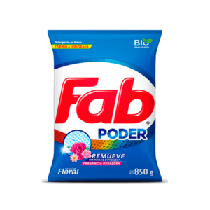 Detergente en Polvo con aroma Floral Fab 850gr