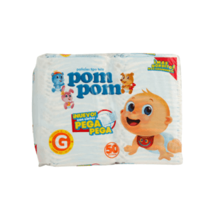 Pañales para Bebé Talla Grande Pom Pom 50uds