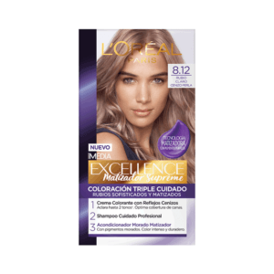 Tinte para Cabello 8.12 Rubio Claro Cenizo Perla L'Oréal Excellence