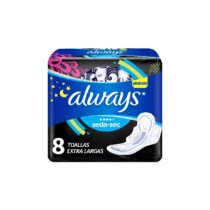 Toallas Sanitarias Nocturnas Extra Largas Always 8uds