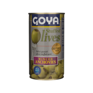 Aceitunas Rellenas de Anchoa Picada Enlatadas Goya 149gr