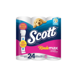 Papel Higiénico Doble Hoja Scott Rinde Max 24uds