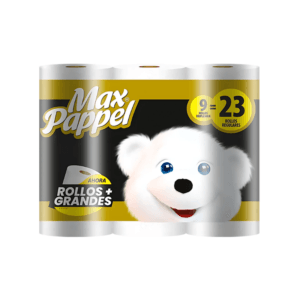 Papel Higiénico Triple Hoja XG Max Papel Dorado Negro 9uds