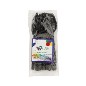 Cucharas Plásticas Desechables Biodegradables Flexipak 15uds