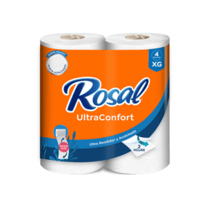 Papel Higiénico Doble Hoja XG Rosal Naranja 4uds