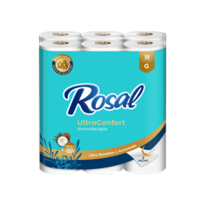 Papel Higiénico Doble Hoja Rosal Aromaterapia Azul 18uds