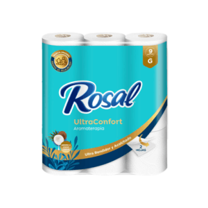 Papel Higiénico Doble Hoja Rosal Aromaterapia Azul 9uds