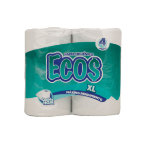 Papel Higiénico Doble Hoja XG Ecos 4uds