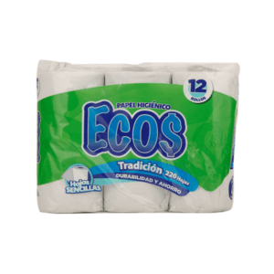 Papel Higiénico Ecos Verde 220h 12uds