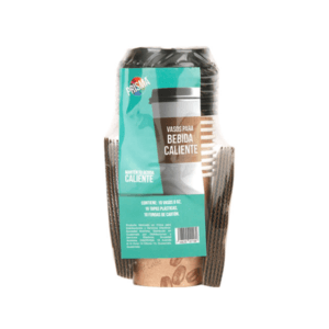 Vasos Plásticos para Bebida Caliente Desechables Prisma 8oz 10uds