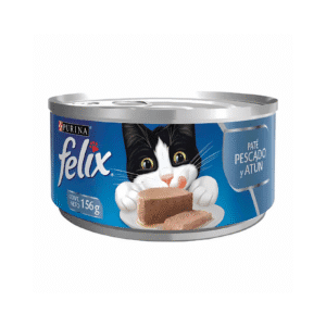 Alimento para Gato Enlatado Paté de Pescado y Atún Felix Lata 156gr