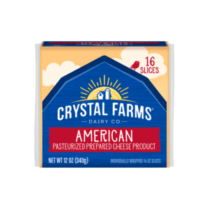 Queso Americano Rebanado Crystal Farms 16uds 340gr