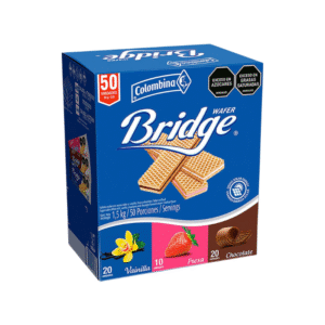 Galletas Wafer de Vainilla / Fresa / Chocolate Sabores Surtidos Bridge Colombina 50uds 1.5kg
