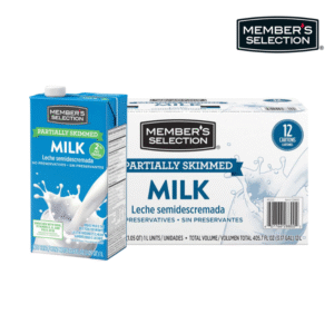 Leche Líquida Semidescremada UHT Member's Selection 1lt 12uds