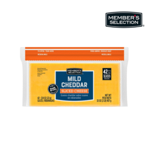 Queso Cheddar Suave Rebanado Member's Selection 42uds 2lb