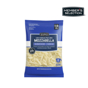 Queso Mozzarella Semidescremado Rallado Member's Selection 5lb